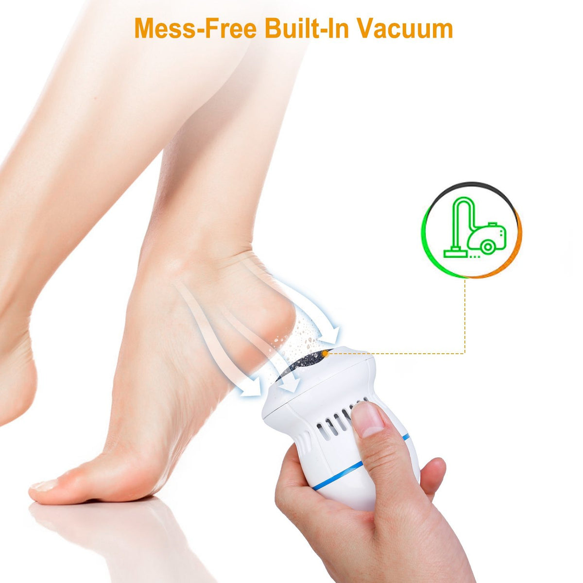 Electric Callus Remover with Integrated Vacuum System